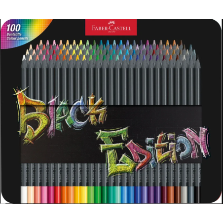 Estuche 100 lápices de color Black Edition. Faber Castell