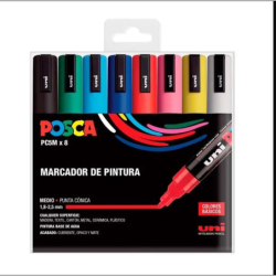 Posca estuche de 8 colores PC5M básicos