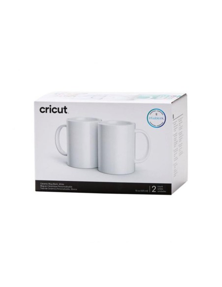 Cricut pack 2 tazas cerámicas blancas