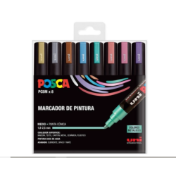 Posca estuche 8 colores metalizados