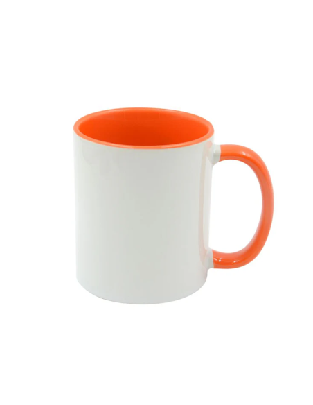 Taza de Cerámica con Interior y Asa de Color