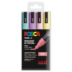Posca estuche de 4 colores pastel PCM