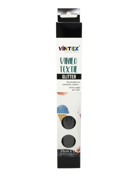 Vintex Vinilo textil glitter 25cm x 1m.