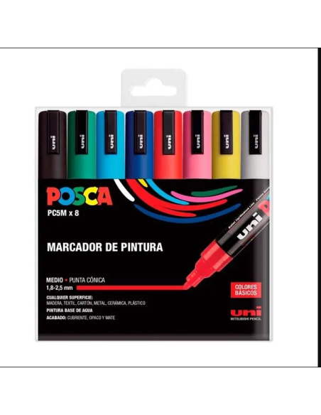 Posca PC5M Básicos 8p