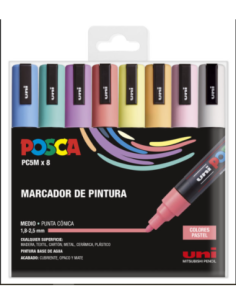Posca PC5M Pastel 8p