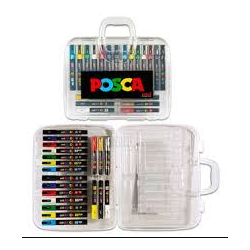Posca maletin plastico de 20 unidades