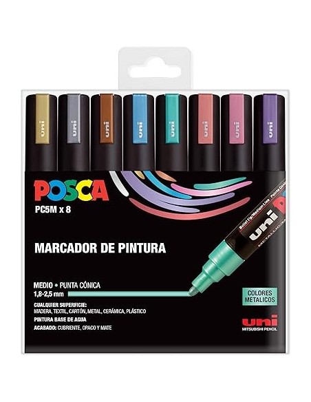 Posca PC5M Metalizados 8p