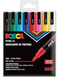 Posca PC3M Básicos 8p