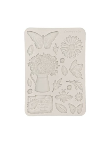 Stamperia Molde Silicona Margarita y Mariposa