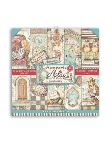 Stamperia Colección Alice Trhough The Looking Glass