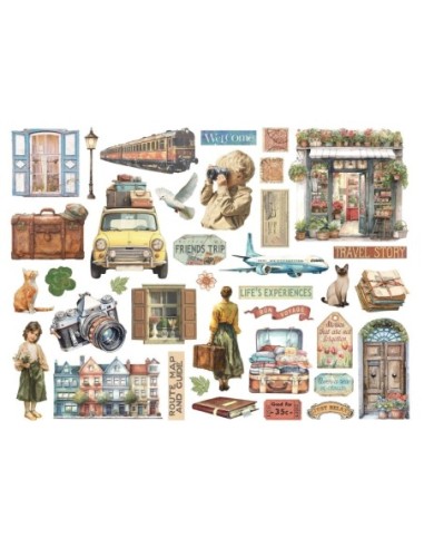Stamperia Die Cuts Art Of Travelling