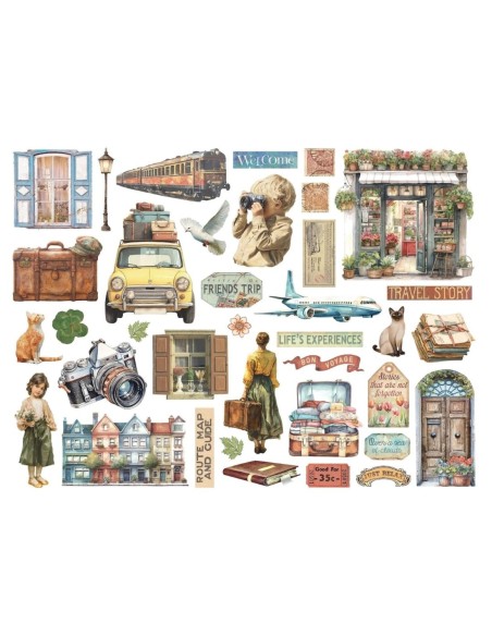 Stamperia Die Cuts Art Of Travelling
