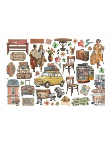 Stamperia Ephemera Art Of Travelling