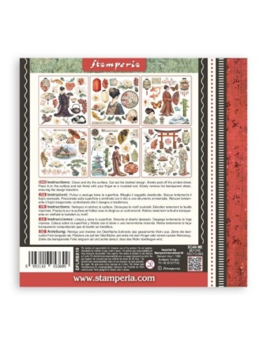 Stamperia Rub On Kit Oriental Garden