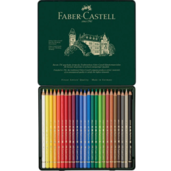 Estuche de metal 24 Polychromos. Faber Castell